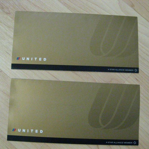 United Airlines Vintage Tulip Logo Ticket Wallets Folders (2) - Picture 1 of 4